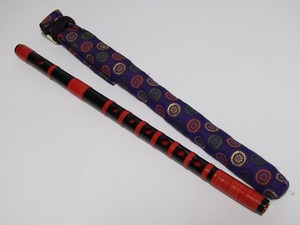 FG22-9337[SAI] 横笛 篠笛 六本調子 長さ40.5cm 和楽器 1円～