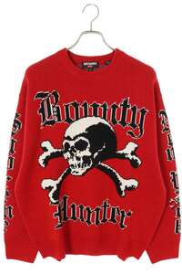 シュプリーム バウンティーハンター ニット Bounty Hunter Sweater サイズ:M ロゴジャガードニット 中古 HJ12