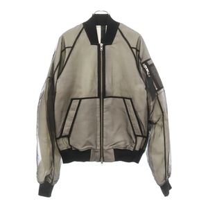 ODEUR オドゥール Grand Bomber Jacket 22 23 1-1 シースルーボンバージャケット ブラック