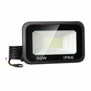 即納 50W LED投光器 昼光色 6000k IP66 防水防塵 800W相当 超高輝度 8000lm 極薄型 LED 作業灯 広角 屋外 照明 AC 80-150V 送料無料 10台