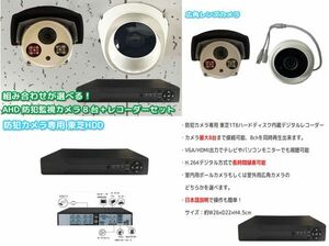 【在庫処分セール】防犯カメラ 8台セット 監視カメラ カメラセット 東芝HDD内蔵 1TB ハードディスク 家庭用 ペット 見守りカメラ 　⑤