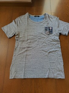 中古 バーバリーブラックレーベル 半袖Tシャツ サイズ3 グレー レターパックライト370円