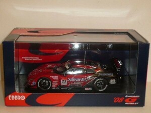 ☆1/43 EBBRO SUPER GT500 XANAVI NISMO GT-R No.23 赤/銀