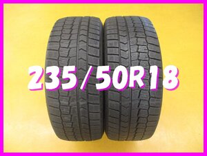 ◆送料無料 C1s◆　235/50R18　97Q　スタッドレス　ダンロップ　WINTERMAXX WM02　冬２本　2021年製　※アルファード.ヴェルファイア等