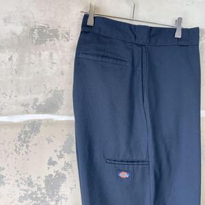 大きめ Dickies ディッキーズ ダブルニーワークパンツ 紺 38x32