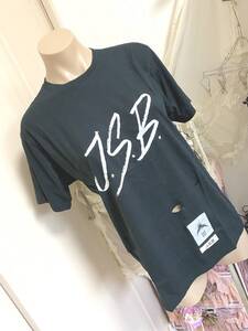 Sサイズ：J.S.B　JSBダメージ加工　半袖Tシャツ：黒　定価：9,000税