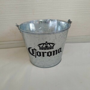 非売品 corona バケツ コロナビール オリジナル ブリキ 缶 ノベルティ