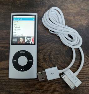 Apple ipod nano アイポッドナノ 第4世代 8G A1285 シルバー ケーブル付き