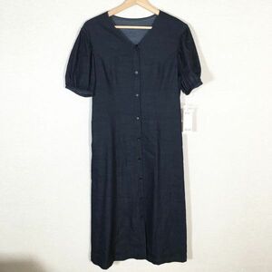 【タグ付き/未使用品】23区 ワンピース 半袖ワンピース ロングワンピース レディース size38 ネイビー系