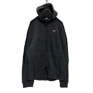 PUMA ジップアップ ロゴスウェット パーカー 170 キッズ ダークグレー プーマ 古着卸 アメリカ仕入 a606-5145