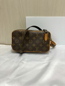 良品 LOUIS VUITTON ルイヴィトン モノグラム ポシェット・マルリーバンドリエール M51828 ショルダーバッグ