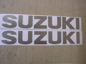 スズキ　SUZUKI　タンク　カウル　ステッカー　28㎝　銀2枚　かんたん