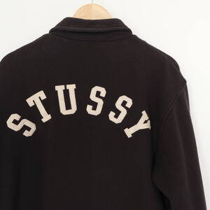 00s【 OLD STUSSY 】ステューシー ブラック スウェット スタジャン ジャケット / 黒系 / トレーナー サーマル ビンテージ オールド 紺タグ