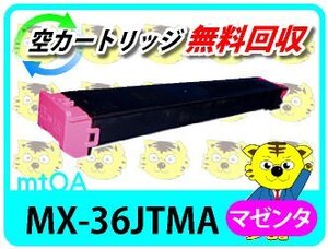 シャープ用 リサイクルトナー MX-36JTMA マゼンタ 2本セット