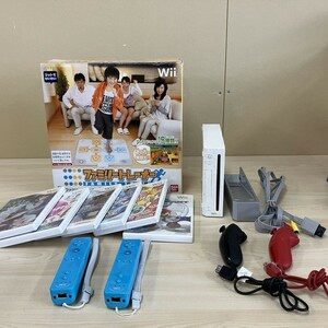 W147-000000 ニンテンドー Nintendo Wii RVL-001 ホワイト ファミリートレーナー カセット 6点まとめ売り ゲーム機 通電OK ③