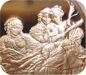 レア 限定品 世界の偉大な画家 ルーベンス 芸術品 絵画 キリスト教 聖母マリア 記念品 Silver925 純銀製メダル コイン コレクション 記章