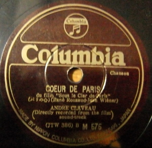 8835 SP盤 ANDRE CLAVEAU/COEUR DE PARIS/ JEAN BRETONNIERE