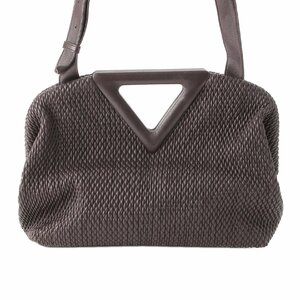 【ボッテガ ヴェネタ】Bottega Veneta　ミディアム ポイント レザー ハンドバッグ ショルダー バッグ ブラウン 【中古】210012