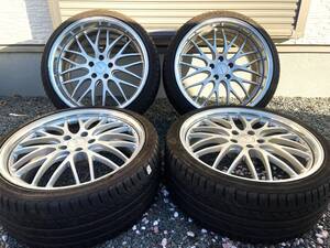 ★1円スタート★【4本セット】WORK GNOSIS 20×9.5J +38 20×8.5J +36 PCD114.3 5H ワーク グノーシス 深リム