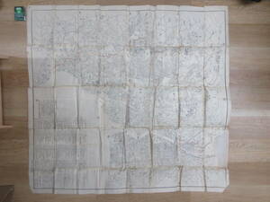 23江戸・幕末　大型　古地図　「江戸図」　慶応3年　木版　約120×130cm　