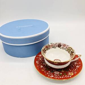 保管品 未使用品 Wedgwood ウェッジウッド CRIMSON ORIENT クリムゾン オリエント ワンダーラスト ティーカップ ソーサー 箱付 食器 カップ