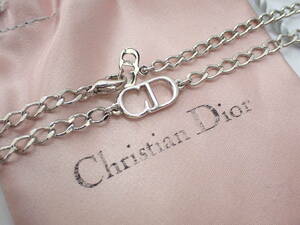 Christian Dior ディオール　CDロゴ ネックレス シルバーカラー レディース アクセサリー　a