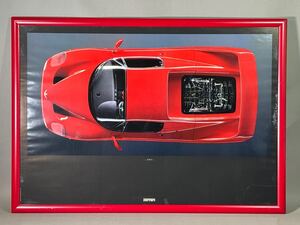 Ferrari フェラーリ F50 フォト ポスター 73.5×103.5cm 木製額 ②