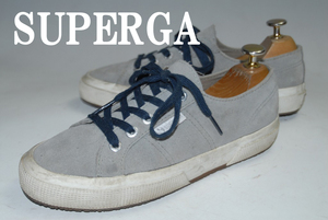 ◆DSC3167◆驚愕の777円～完全売り切り◆SUPERGA/スエード/24㎝/ロー/灰◆口コミ高評価！圧巻の存在感！ストリートで注目の１足