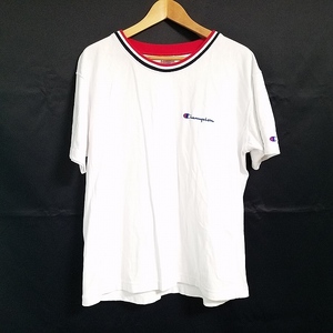 #snc チャンピオン Champion Tシャツ L 白 赤 JS.WORK REVERSWEAVE 半袖 メンズ [811211]