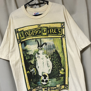 Lサイズ 90s USA製 ビンテージ INDIGO GIRLS インディゴガールズ Tシャツ フォーク ロック バンド デュオ アメリカ製 レア Hanes vintage