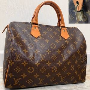 【訳あり】1円★ LOUIS VUITTON ルイ・ヴィトン モノグラム スピーディ 30 錠前［M41526］定価約24万円★ ミニ ボストン ハンドバッグ 美品