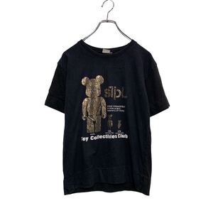 半袖 プリントTシャツ M ブラック クルーネック ベアブリック 古着卸 アメリカ仕入 a605-6608