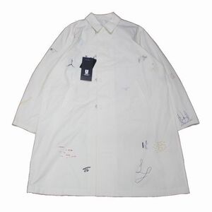 UNDERCOVER アンダーカバー 24AW スケッチ総柄ステンカラーコート 5 ホワイト