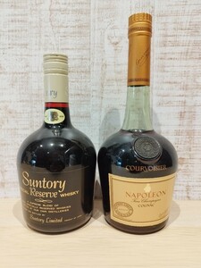 新品 未開封 ブランデー セット ウイスキー 古酒 SUNTORY COURVOISIER ナポレオン RESERVE サントリー 2本 コニャック COGNAC