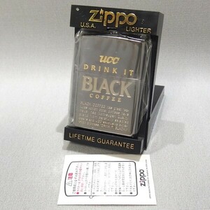 未使用★ZIPPO UCC DRINK IT BLACK COFFEE ライター 1996年製 ユーシーシ ブラックコーヒー ジッポー ジッポ★3