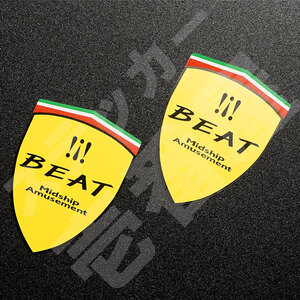 新品・未使用☆ホンダ ビート PP1 フェンダーエンブレム ステッカー 左右セット（2枚）　BEAT MASTER　HONDA BEAT |新品|送料無料|匿名配送