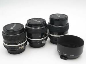 ☆1円スタート☆ 現状品 ニコン Nikon NIKKOR レンズ3点セット 24mm/1:2.8 35mm/1:2 85mm/1:2 一眼レフ カメラ