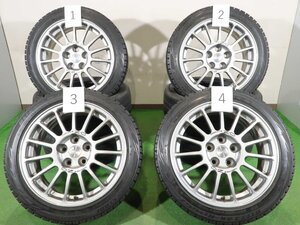 4本 三菱 ランサーエボリューション 純正 17インチ 7.5J +38 5H 114.3 スタッドレス ブリヂストン ブリザック 225/45R17 タイヤおまけ OZ