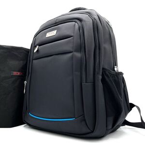 1円《 超希少・極美品 》TUMI トゥミ ビジネス リュックサック バックパック 大容量 多機能 多収納 A4 PC◎ ナイロン コラボ ベルト 黒