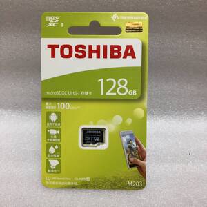 【未開封新品】 128GB microSD SDXC TOSHIBA 東芝 高速100MB/s 128ギガ class10 UHS-I マイクロSD メモリーカード M203 C4①