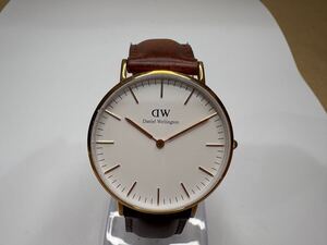 1円スタート 腕時計 Daniel Wellington ダニエルウェリントン classic クラシック B36R7 白文字盤 010505994877 動作未確認 保証書付き