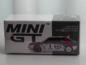 1/64MINI-GT LANCIA DELTA EVOランチアデルタHFインテグラーレ エボルツィオーネモンテカルロラリー 1992優勝車 #4(左ハンドル) MGT00455-L