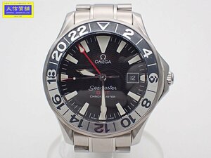 OMEGA オメガ シーマスター 2536.50 300Ｍ GMT ジェリーロペスモデル 自動巻き メダル無し 点検仕上げ済 中古B+ 【送料無料】 B-2279