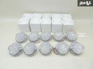 社外 トラック用 サイドマーカー マーカーランプ 16連 LED クリア 24V プラスチック 標識 丸型 直径 約9cm 高さ 約8cm 10個 汎用 棚J-5