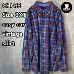 CHAPS 長袖シャツ ヴィンテージ easy care 3XT