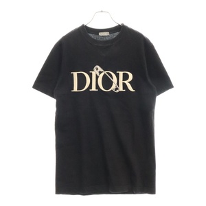 DIOR ディオール 20AW DIOR AND JUDY BLAME ロゴ刺繍Tシャツ カットソー ブラック 043J625B0554