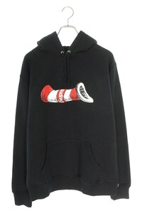 シュプリーム パーカー 181AW Cat in the Hat Hooded Sweatshirt サイズ:L キャットインザハットプルオーバーパーカー 中古 OM10