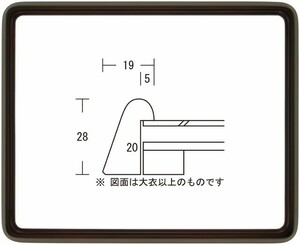 デッサン用額縁 木製フレーム 隅丸傾斜 半切サイズ