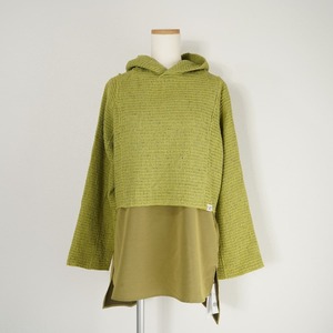 未使用 21AW Ameri アメリ RECOVER WAFFLE HOODIE リカバーワッフルフーディ パーカープルオーバー セット ライム