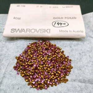 ☆ほぼ未使用 SWAROVSKI スワロフスキー ヴィンテージ ルース 1100 27PP 10gross Rose ローズ 裸石 グルーデコ R-323